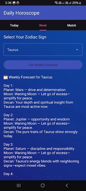 Daily Horoscope Screenshot 2