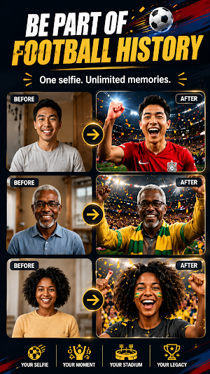 Soccer Fan Frenzy: AI Selfie Screenshot 1