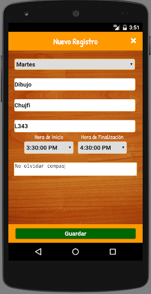 tuHorario Screenshot 1