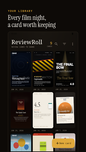 ReviewRoll: Movie & TV Cards Screenshot 0