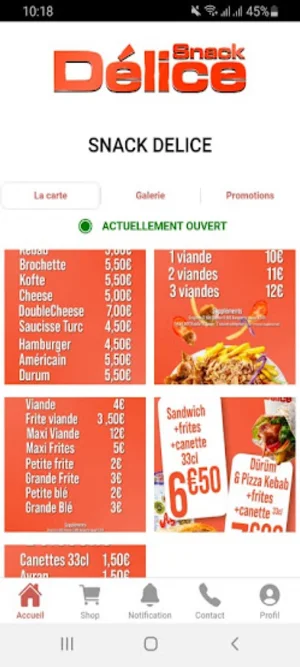Snack Délice Screenshot 0