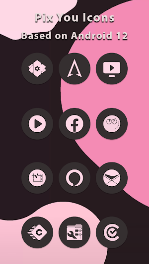 Pix You Flamingo Dark Icons Screenshot 2