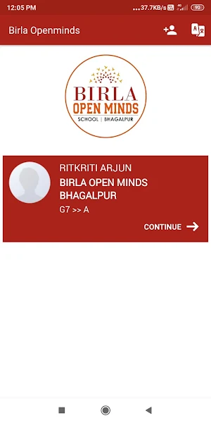BIRLA OPEN MINDS BHAGALPUR SCHOOL PARENT APP Screenshot 1