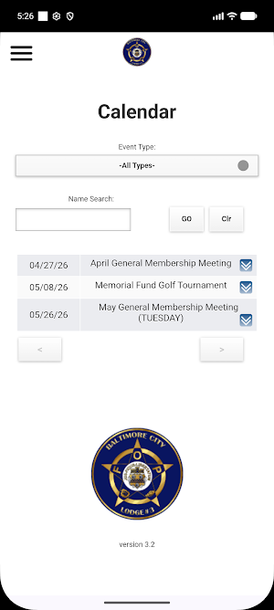 FOP3 Membership App Screenshot 1