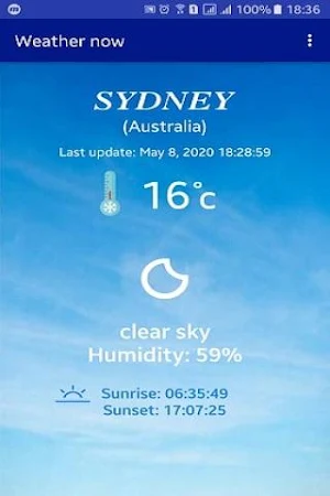 Weather at this moment Screenshot 0