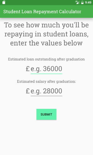 Student Loan Calculator Screenshot 0
