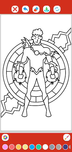 Superhero Coloring Pages Screenshot 0