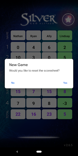Silver Scoresheet Screenshot 3