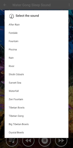 Water & Gong Sleep Sounds Screenshot 1