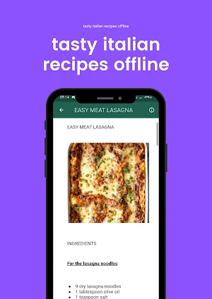 recipes Italian food offline Screenshot 2