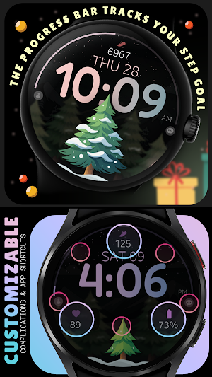 Christmas Steps watch face Screenshot 2