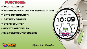 Sweet Cat Digital Watch Face Screenshot 2