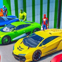 Superhero Ramp Car Stunts Game
