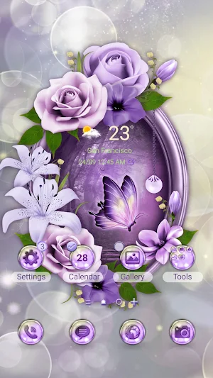 VintageViolet Flower-Wallpaper Screenshot 0