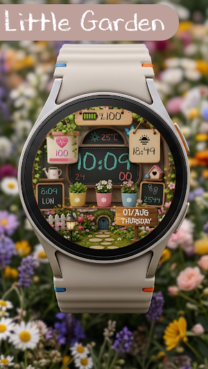 VJ-LITTLE GARDEN WATCH FACE Screenshot 0