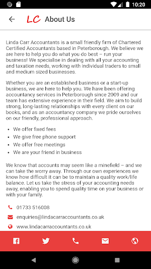 Linda Carr Accountants Screenshot 1