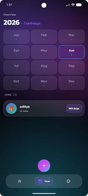 Birthday reminder Screenshot 1