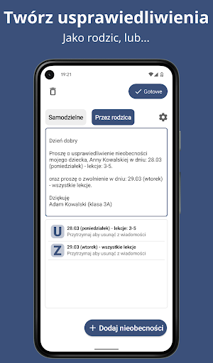 Usprawiedliwienia e-dzienniki Screenshot 0
