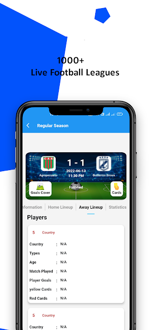 Live Soccer Score fútbol Screenshot 1