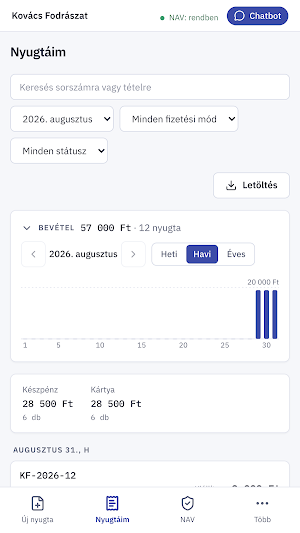 NyugtaSegéd Screenshot 2