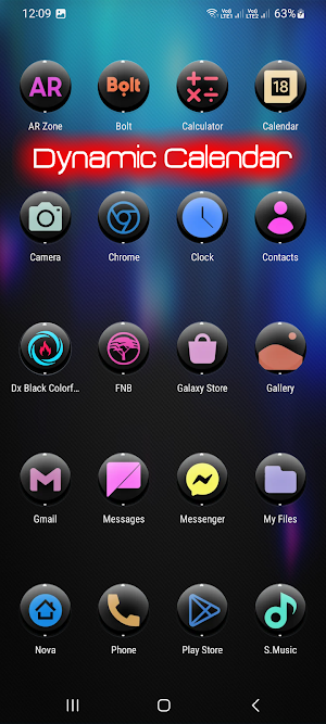 Dx Black Colorful Icon Pack Screenshot 1