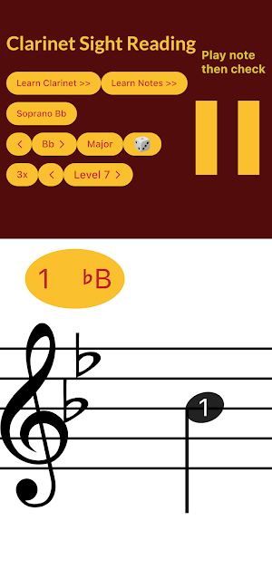 Clarinet Sight Reading Screenshot 2