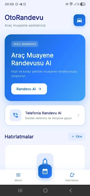 Araç Muayene Randevu Asistanı Screenshot 0