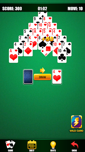 Pyramid Solitaire Daily Cards Screenshot 1