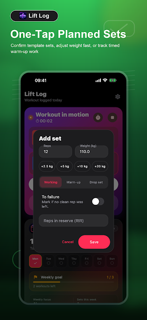 Lift Log — Gym Tracker Screenshot 1