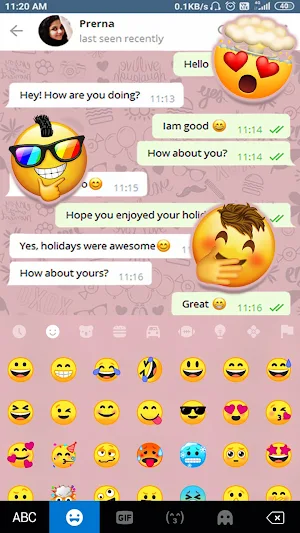 Pink Chat Business Keyboard Background Screenshot 2
