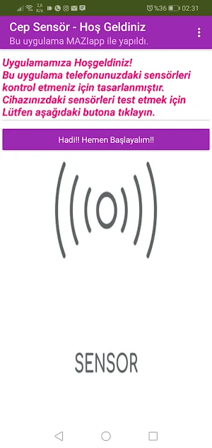 Basit Sensör - Simple Sensors Screenshot 0