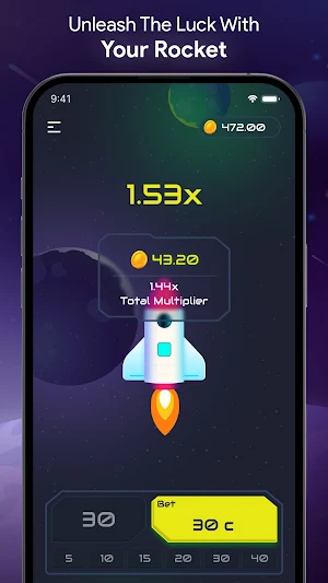 Fly Rocket Game: Crash & Win Screenshot 1