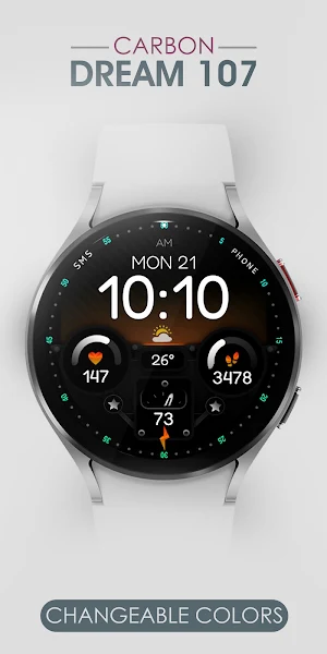 Dream 107 - Digital Watch Face screenshot 2