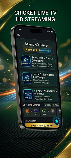 Live Cricket TV HD 2026 Pro+ Screenshot 2