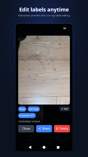 LabelCam — tag & sync photos Screenshot 3