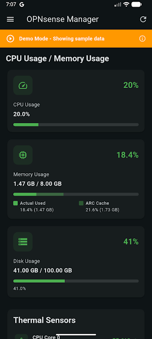 OPNsense Manager Screenshot 0