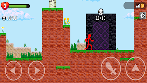 Red Stickman vs Monster School Screenshot 1