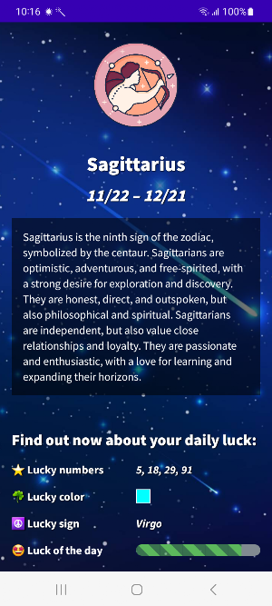 Horoscope Sagittarius 2023 Screenshot 1