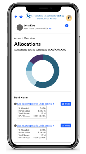 Touchstone Investments Mobile Screenshot 1