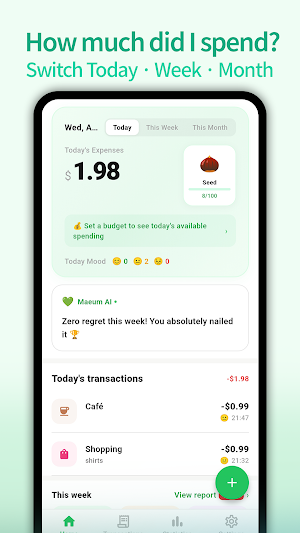 Mindful Budget: Expense & Mood Screenshot 0