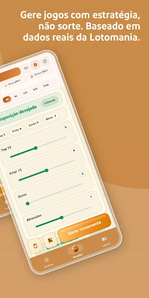 Gerador Lotomania: Visão Screenshot 1