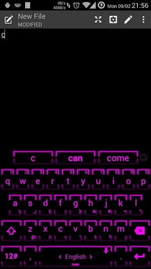 Keyboard Theme Neon 2 Purple Screenshot 2