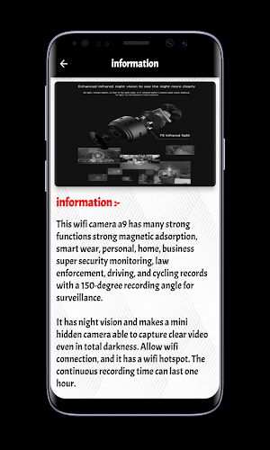 A9 Wifi Mini Camera V720 Guide Screenshot 3