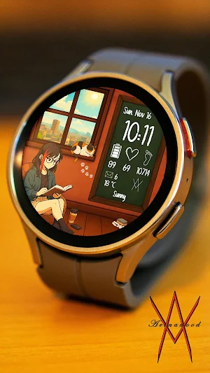 Anime Live Weather Watch Face Screenshot 0