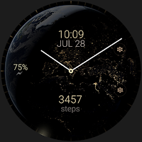 Earth analog watch face