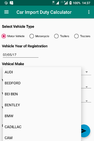Kenya Car Import Duty Calculator Screenshot 2
