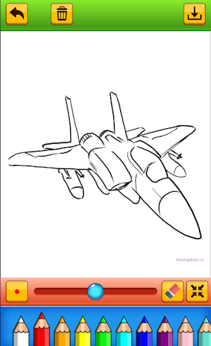 Coloring military plane Screenshot 2
