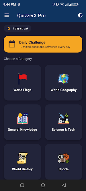 QuizzerX Pro Screenshot 1