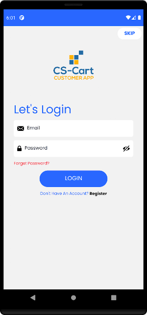 CS-Cart Customer App Screenshot 1