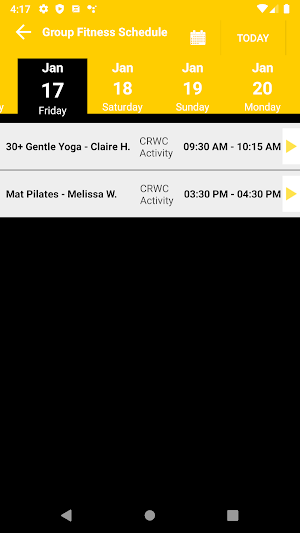 University of Iowa Rec Serv Screenshot 3